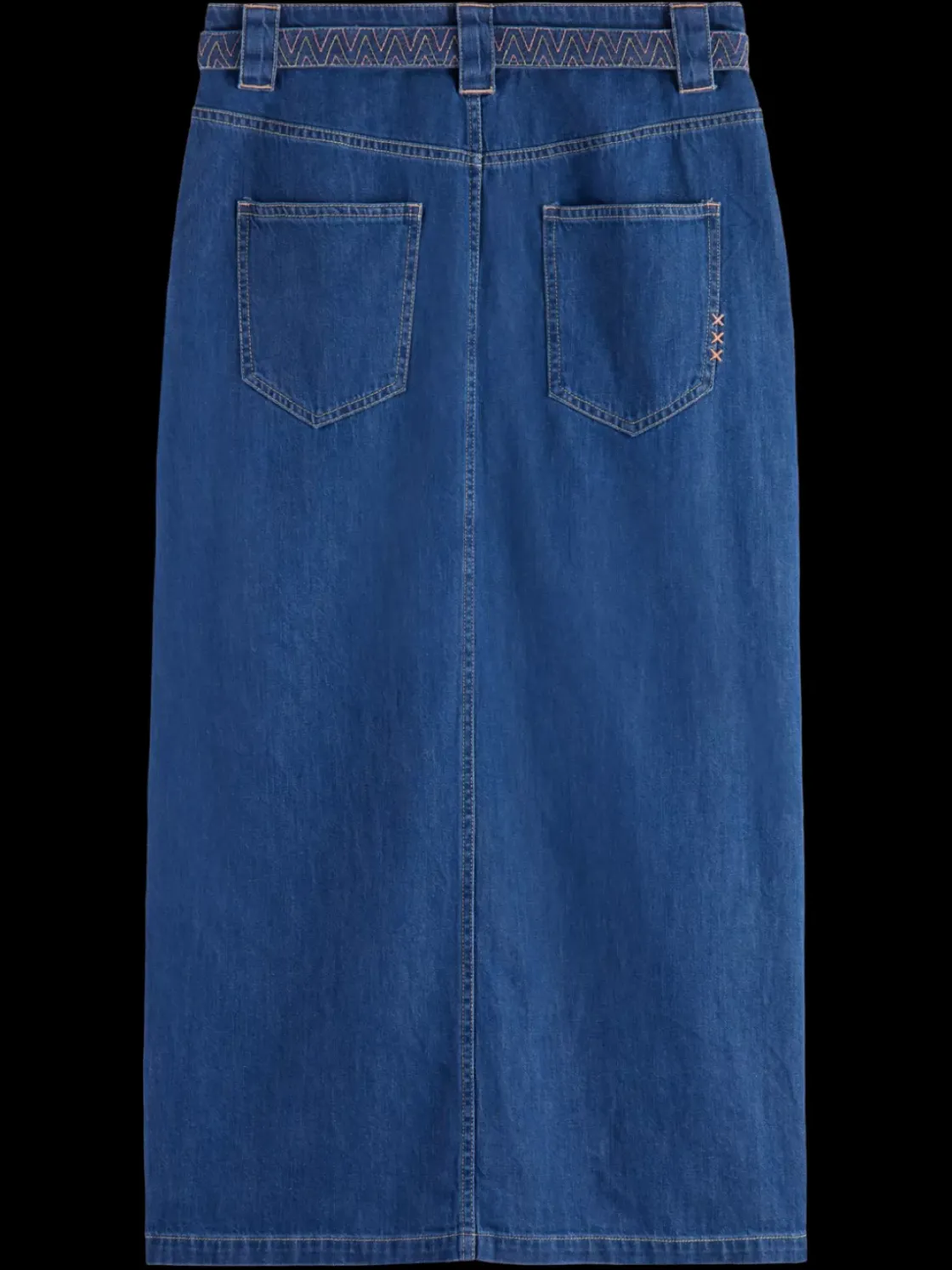 SUMMERY SKIRT WITH BELT - WASHED INDIGO-Scotch & Soda Online