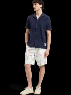 Terry jacquard short sleeve shirt-Scotch & Soda Fashion