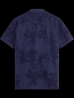 Terry jacquard short sleeve shirt-Scotch & Soda Fashion