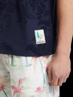 Terry jacquard short sleeve shirt-Scotch & Soda Fashion