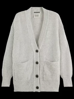 TEXTURED STITCH OVERSIZED CARDIGAN-Scotch & Soda Fashion