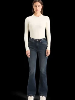 THE CHARM FLARED JEANS WITH EMBROIDERY DETAILS - ROAD  TRIP-Scotch & Soda Sale