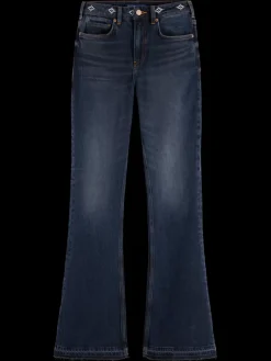 THE CHARM FLARED JEANS WITH EMBROIDERY DETAILS - ROAD  TRIP-Scotch & Soda Sale
