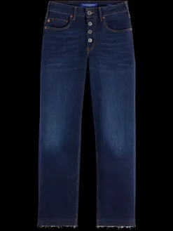 THE SKY STRAIGHT JEANS WITH EXPOSED FLY  BEATEN BLUE-Scotch & Soda Online