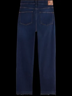 THE SKY STRAIGHT JEANS WITH EXPOSED FLY  BEATEN BLUE-Scotch & Soda Online