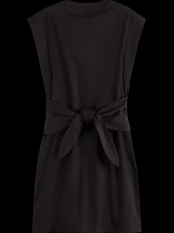 TIE WAIST MINI JERSEY DRESS-Scotch & Soda Online