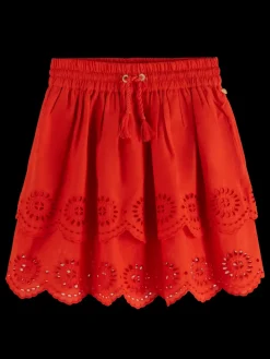 Tiered broderie anglaise skirt-Scotch & Soda Hot