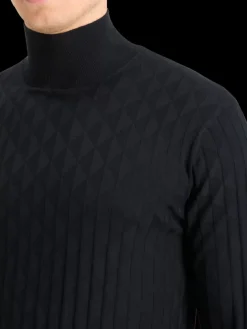 TURTLE NECK REGULAR FIT RELIEF STITCH SWEATER-Scotch & Soda Hot