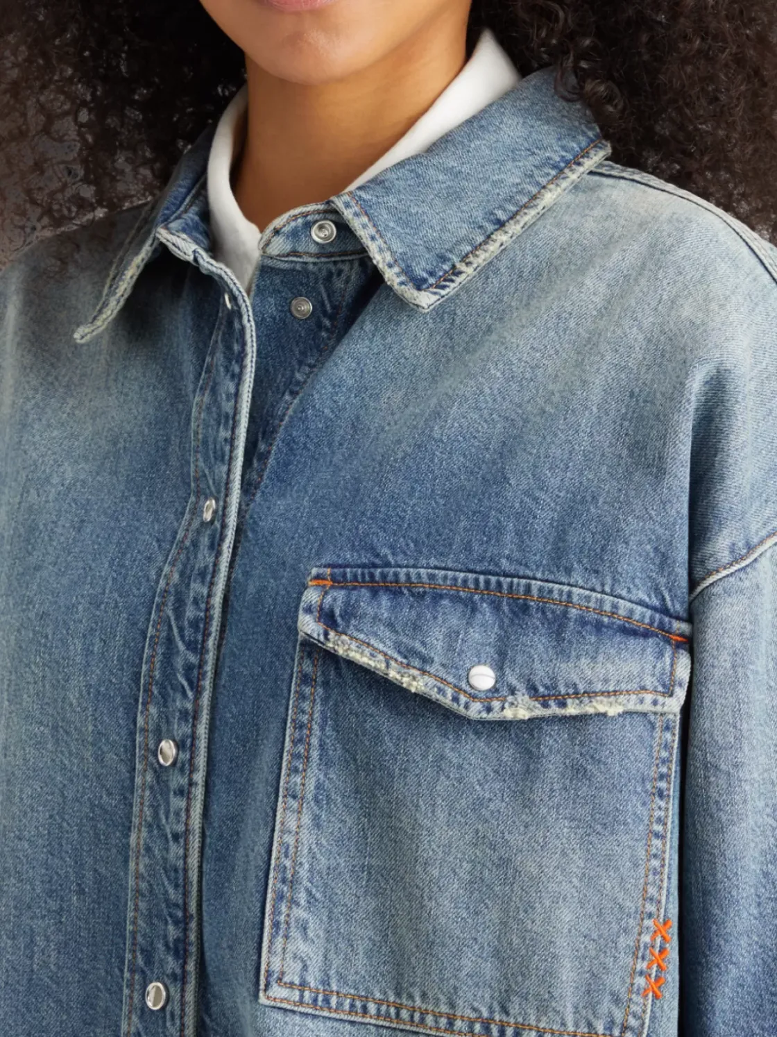 Vintage washed denim overshirt - frisco nights-Scotch & Soda Sale