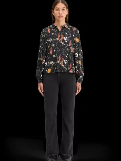 VISCOSE PRINTED BALLOON SLEEVE SHIRT-Scotch & Soda Sale