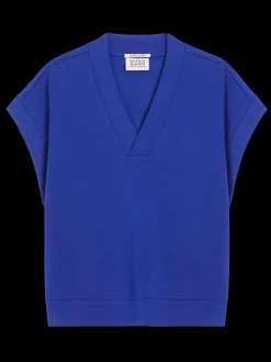 V-NECK SLEEVELESS MODAL SWEATSHIRT-Scotch & Soda Clearance