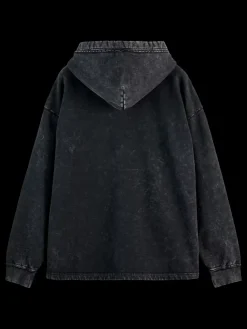 Washed artwork relaxed fit hoodie-Scotch & Soda Fashion