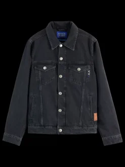 WASHED BLACK DENIM TRUCKER JACKET-Scotch & Soda Best