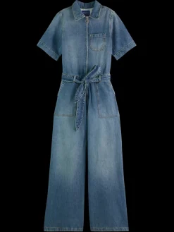 Washed denim workwear jumpsuit-Scotch & Soda Sale