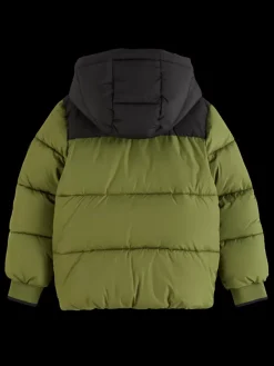 WATER REPELLENT HOODED PUFFER JACKET-Scotch & Soda Online