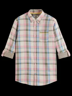Yarn dye check roll up shirt-Scotch & Soda Discount