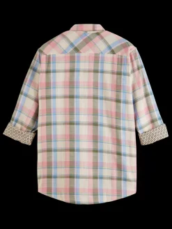 Yarn dye check roll up shirt-Scotch & Soda Discount